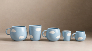 Handmade ceramic cups and mugs from Egg Back Home — stoneware in vibrant colours