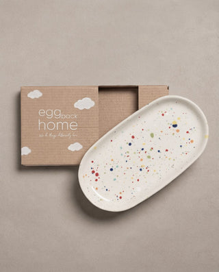 Ceramic trays — handmade serving and decorative trays in multiple colours, Egg Back Home