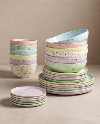 New Party ceramic dish sets — matching handmade stoneware tableware, Egg Back Home
