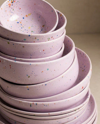 Lilac New Party ceramics — elegant soft lilac handmade stoneware tableware, Egg Back Home