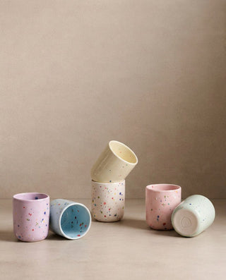 Ceramic cups — handmade espresso and coffee cups in vibrant colours, Egg Back Home