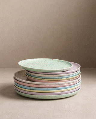 New Party ceramic plates — handmade dinner and salad plates in vibrant colours, Egg Back Home