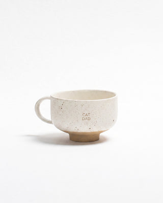 Caelum Stoneware Mug 300ml Cat Dad – handmade stoneware mug – Egg Back Home