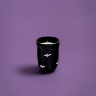 Candle Harlem at Midnight Bat Halloween Collection – soy wax candle in a stoneware cup – Egg Back Home