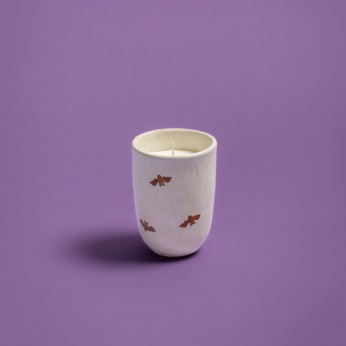 Candle Cannes at Sunrise Bat Halloween Collection – soy wax candle in a stoneware cup – Egg Back Home
