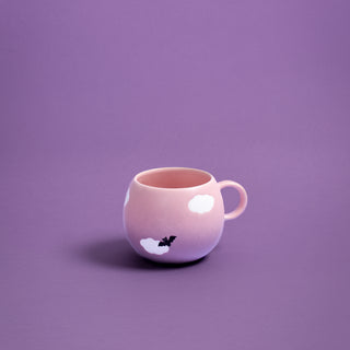 Pinklac Cloud Mug 500ml Bat Halloween Collection – handmade stoneware mug – Egg Back Home