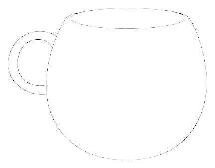 Pool Stoneware Mug 250ml Amber