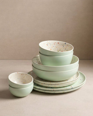 Breeze Party Duo Stoneware 10 Piece Set Green — shopify 1