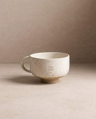 Caelum Stoneware Mug 300ml Cat Dad – handmade stoneware mug – Egg Back Home