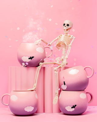 Pinklac Cloud Mug 500ml Bat Halloween Collection – handmade stoneware mug – Egg Back Home