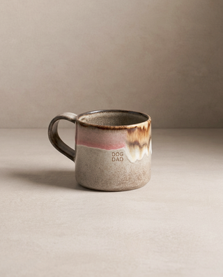 Melting Ice Cream Mug 360ml Dog Mom and Dad - 2 Pieces Set - Handmade Portuguese Stoneware