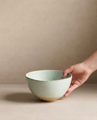 Minted Stoneware Dinnerware 16 pieces – handmade stoneware tableware set – Egg Back Home