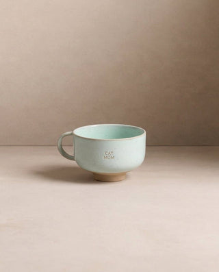 Minted Stoneware Mug 300ml Cat Mom – handmade stoneware mug – Egg Back Home