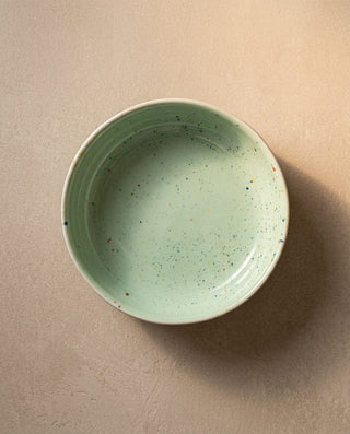 New Party Bowl Trilogy Set 3 pieces Green – handmade stoneware tableware set – Egg Back Home