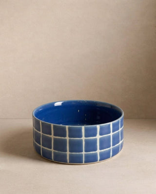 Pool Stoneware Pet Bowl 16,5cm Blue Sky 2 Pieces Set – handmade stoneware pet bowl – Egg Back Home